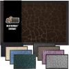 GORILLA GRIP 100% Waterproof All-Season WeatherMax Doormat US Designed Natural Rubber, Stain and Fade Resistant, Low Profile Indoor Outdoor Door Mats, Easy Clean Patio Mat, 17×29, Latte Quatrefoil(Dark Brown Pebble)