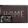 GORILLA GRIP 100% Waterproof All-Season WeatherMax Doormat US Designed Natural Rubber, Stain and Fade Resistant, Low Profile Indoor Outdoor Door Mats, Easy Clean Patio Mat, 17×29, Latte Quatrefoil(Espresso Home Paw)