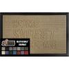 GORILLA GRIP 100% Waterproof All-Season WeatherMax Doormat US Designed Natural Rubber, Stain and Fade Resistant, Low Profile Indoor Outdoor Door Mats, Easy Clean Patio Mat, 17×29, Latte Quatrefoil(Almond Home Sweet Home)