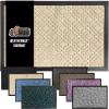 GORILLA GRIP 100% Waterproof All-Season WeatherMax Doormat US Designed Natural Rubber, Stain and Fade Resistant, Low Profile Indoor Outdoor Door Mats, Easy Clean Patio Mat, 17×29, Latte Quatrefoil(Modern Latte)