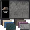 GORILLA GRIP 100% Waterproof All-Season WeatherMax Doormat US Designed Natural Rubber, Stain and Fade Resistant, Low Profile Indoor Outdoor Door Mats, Easy Clean Patio Mat, 17×29, Latte Quatrefoil(Gray Diamond)