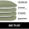 GORILLA GRIP Slip Resistant Chair Cushions, No Ties Required, Memory Foam Pads for Dining Room, Kitchen Table, Office, Rocking Chairs, Plush Seat Cover Cushion Pad, Home Decor, Set of 2 16×16, Lt Gray(Sage)