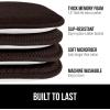 GORILLA GRIP Slip Resistant Chair Cushions, No Ties Required, Memory Foam Pads for Dining Room, Kitchen Table, Office, Rocking Chairs, Plush Seat Cover Cushion Pad, Home Decor, Set of 2 16×16, Lt Gray(Brown)