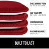 GORILLA GRIP Slip Resistant Chair Cushions, No Ties Required, Memory Foam Pads for Dining Room, Kitchen Table, Office, Rocking Chairs, Plush Seat Cover Cushion Pad, Home Decor, Set of 2 16×16, Lt Gray(Red)