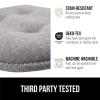 GORILLA GRIP Slip Resistant Chair Cushions, No Ties Required, Memory Foam Pads for Dining Room, Kitchen Table, Office, Rocking Chairs, Plush Seat Cover Cushion Pad, Home Decor, Set of 2 16×16, Lt Gray(Tufted Gray)