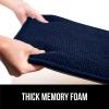 GORILLA GRIP Slip Resistant Chair Cushions, No Ties Required, Memory Foam Pads for Dining Room, Kitchen Table, Office, Rocking Chairs, Plush Seat Cover Cushion Pad, Home Decor, Set of 2 16×16, Lt Gray(Navy)