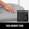 GORILLA GRIP Slip Resistant Chair Cushions, No Ties Required, Memory Foam Pads for Dining Room, Kitchen Table, Office, Rocking Chairs, Plush Seat Cover Cushion Pad, Home Decor, Set of 2 16×16, Lt Gray(Tufted Gray)