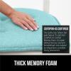 GORILLA GRIP Slip Resistant Chair Cushions, No Ties Required, Memory Foam Pads for Dining Room, Kitchen Table, Office, Rocking Chairs, Plush Seat Cover Cushion Pad, Home Decor, Set of 2 16×16, Lt Gray(Tufted Turquoise)