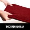 GORILLA GRIP Slip Resistant Chair Cushions, No Ties Required, Memory Foam Pads for Dining Room, Kitchen Table, Office, Rocking Chairs, Plush Seat Cover Cushion Pad, Home Decor, Set of 2 16×16, Lt Gray(Red)