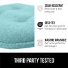 GORILLA GRIP Slip Resistant Chair Cushions, No Ties Required, Memory Foam Pads for Dining Room, Kitchen Table, Office, Rocking Chairs, Plush Seat Cover Cushion Pad, Home Decor, Set of 2 16×16, Lt Gray(Tufted Turquoise)