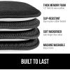GORILLA GRIP Slip Resistant Chair Cushions, No Ties Required, Memory Foam Pads for Dining Room, Kitchen Table, Office, Rocking Chairs, Plush Seat Cover Cushion Pad, Home Decor, Set of 2 16×16, Lt Gray(Black)