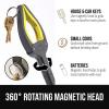 GORILLA GRIP Strong Rubber Lined Claw Grabber, Ergonomic Anti-Slip Reacher Tool for Seniors, 360 Magnetic Rotating Head Reaching Pick Up Stick, Foldable Trash Picker, Handicap Gripper, Yellow(Yellow)