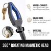 GORILLA GRIP Strong Rubber Lined Claw Grabber, Ergonomic Anti-Slip Reacher Tool for Seniors, 360 Magnetic Rotating Head Reaching Pick Up Stick, Foldable Trash Picker, Handicap Gripper, Yellow(Blue)