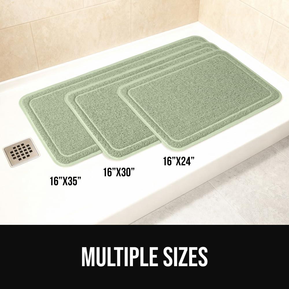 image:imageGORILLA GRIP Exfoliating Bath and Shower Mat Textured Backing Soft LoofahStyle Foot Scrubber for Outside or Inside Bathtub Quick Dry Easy Drainage Tub Floor Mats Bathroom Essentials 24x16 GraySage