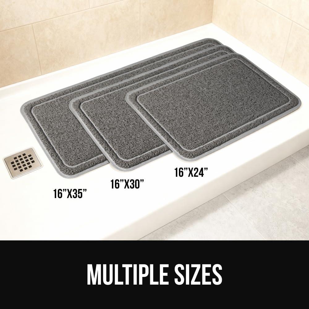 image:imageGORILLA GRIP Exfoliating Bath and Shower Mat Textured Backing Soft LoofahStyle Foot Scrubber for Outside or Inside Bathtub Quick Dry Easy Drainage Tub Floor Mats Bathroom Essentials 24x16 GrayGray