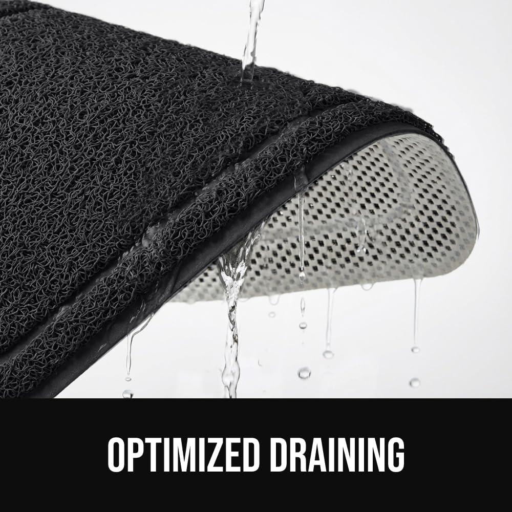 image:imageGORILLA GRIP Exfoliating Bath and Shower Mat Textured Backing Soft LoofahStyle Foot Scrubber for Outside or Inside Bathtub Quick Dry Easy Drainage Tub Floor Mats Bathroom Essentials 24x16 GrayBlack