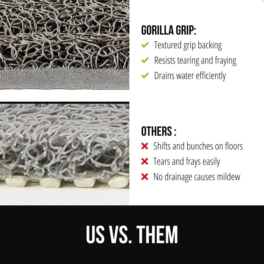 image:imageGORILLA GRIP Exfoliating Bath and Shower Mat Textured Backing Soft LoofahStyle Foot Scrubber for Outside or Inside Bathtub Quick Dry Easy Drainage Tub Floor Mats Bathroom Essentials 24x16 GrayGray