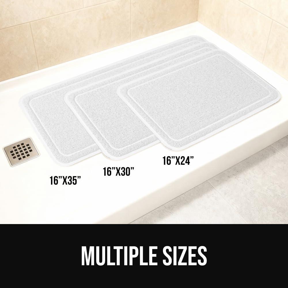 image:imageGORILLA GRIP Exfoliating Bath and Shower Mat Textured Backing Soft LoofahStyle Foot Scrubber for Outside or Inside Bathtub Quick Dry Easy Drainage Tub Floor Mats Bathroom Essentials 24x16 GrayWhite