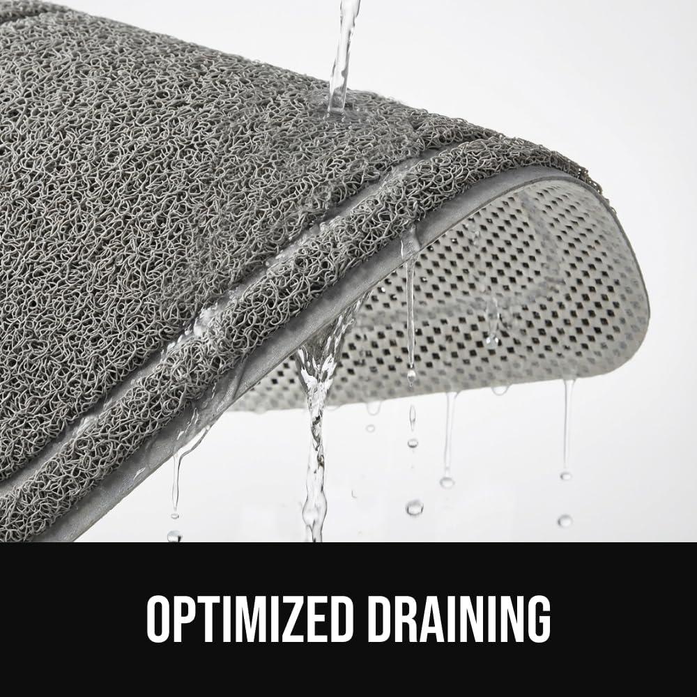image:imageGORILLA GRIP Exfoliating Bath and Shower Mat Textured Backing Soft LoofahStyle Foot Scrubber for Outside or Inside Bathtub Quick Dry Easy Drainage Tub Floor Mats Bathroom Essentials 24x16 GrayGray