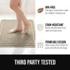 GORILLA GRIP Exfoliating Bath and Shower Mat, Textured Backing, Soft Loofah-Style Foot Scrubber for Outside or Inside Bathtub, Quick Dry Easy Drainage Tub Floor Mats, Bathroom Essentials, 24×16, Gray(Beige)