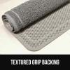 GORILLA GRIP Exfoliating Bath and Shower Mat, Textured Backing, Soft Loofah-Style Foot Scrubber for Outside or Inside Bathtub, Quick Dry Easy Drainage Tub Floor Mats, Bathroom Essentials, 24×16, Gray(Gray)