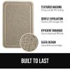GORILLA GRIP Exfoliating Bath and Shower Mat, Textured Backing, Soft Loofah-Style Foot Scrubber for Outside or Inside Bathtub, Quick Dry Easy Drainage Tub Floor Mats, Bathroom Essentials, 24×16, Gray(Beige)