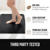 GORILLA GRIP Exfoliating Bath and Shower Mat, Textured Backing, Soft Loofah-Style Foot Scrubber for Outside or Inside Bathtub, Quick Dry Easy Drainage Tub Floor Mats, Bathroom Essentials, 24×16, Gray(Black)