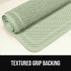 GORILLA GRIP Exfoliating Bath and Shower Mat, Textured Backing, Soft Loofah-Style Foot Scrubber for Outside or Inside Bathtub, Quick Dry Easy Drainage Tub Floor Mats, Bathroom Essentials, 24×16, Gray(Sage)