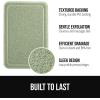 GORILLA GRIP Exfoliating Bath and Shower Mat, Textured Backing, Soft Loofah-Style Foot Scrubber for Outside or Inside Bathtub, Quick Dry Easy Drainage Tub Floor Mats, Bathroom Essentials, 24×16, Gray(Sage)