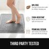 GORILLA GRIP Exfoliating Bath and Shower Mat, Textured Backing, Soft Loofah-Style Foot Scrubber for Outside or Inside Bathtub, Quick Dry Easy Drainage Tub Floor Mats, Bathroom Essentials, 24×16, Gray(Gray)