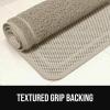 GORILLA GRIP Exfoliating Bath and Shower Mat, Textured Backing, Soft Loofah-Style Foot Scrubber for Outside or Inside Bathtub, Quick Dry Easy Drainage Tub Floor Mats, Bathroom Essentials, 24×16, Gray(Beige)