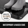 GORILLA GRIP Natural Rubber Indoor Outdoor Boot Tray for Shoes, Waterproof Winter Mat with Raised Edges and Handle, Tear Resistant Heavy Duty Floor Mats for Home, Easy Clean Shoe Trays, 24×16, Black(Black)