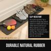 GORILLA GRIP Natural Rubber Indoor Outdoor Boot Tray for Shoes, Waterproof Winter Mat with Raised Edges and Handle, Tear Resistant Heavy Duty Floor Mats for Home, Easy Clean Shoe Trays, 24×16, Black(Black)