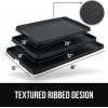 GORILLA GRIP Natural Rubber Indoor Outdoor Boot Tray for Shoes, Waterproof Winter Mat with Raised Edges and Handle, Tear Resistant Heavy Duty Floor Mats for Home, Easy Clean Shoe Trays, 24×16, Black(Black)