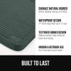 GORILLA GRIP Natural Rubber Indoor Outdoor Boot Tray for Shoes, Waterproof Winter Mat with Raised Edges and Handle, Tear Resistant Heavy Duty Floor Mats for Home, Easy Clean Shoe Trays, 24×16, Black(Hunter Green)
