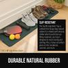 GORILLA GRIP Natural Rubber Indoor Outdoor Boot Tray for Shoes, Waterproof Winter Mat with Raised Edges and Handle, Tear Resistant Heavy Duty Floor Mats for Home, Easy Clean Shoe Trays, 24×16, Black(Hunter Green)