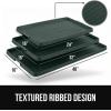 GORILLA GRIP Natural Rubber Indoor Outdoor Boot Tray for Shoes, Waterproof Winter Mat with Raised Edges and Handle, Tear Resistant Heavy Duty Floor Mats for Home, Easy Clean Shoe Trays, 24×16, Black(Hunter Green)