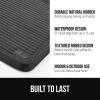 GORILLA GRIP Natural Rubber Indoor Outdoor Boot Tray for Shoes, Waterproof Winter Mat with Raised Edges and Handle, Tear Resistant Heavy Duty Floor Mats for Home, Easy Clean Shoe Trays, 24×16, Black(Black)