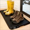 GORILLA GRIP Natural Rubber Indoor Outdoor Boot Tray for Shoes, Waterproof Winter Mat with Raised Edges and Handle, Tear Resistant Heavy Duty Floor Mats for Home, Easy Clean Shoe Trays, 24×16, Black(Black)